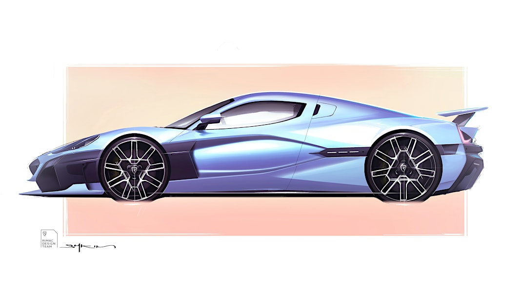 Rimac Nevera - Sketches